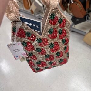 Strawberry Beaded Handbag